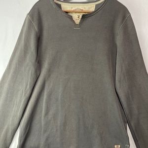 Converse x John Varvatos Henley V-neck Shirt Men’s Medium Long Sleeve Gray Worn.